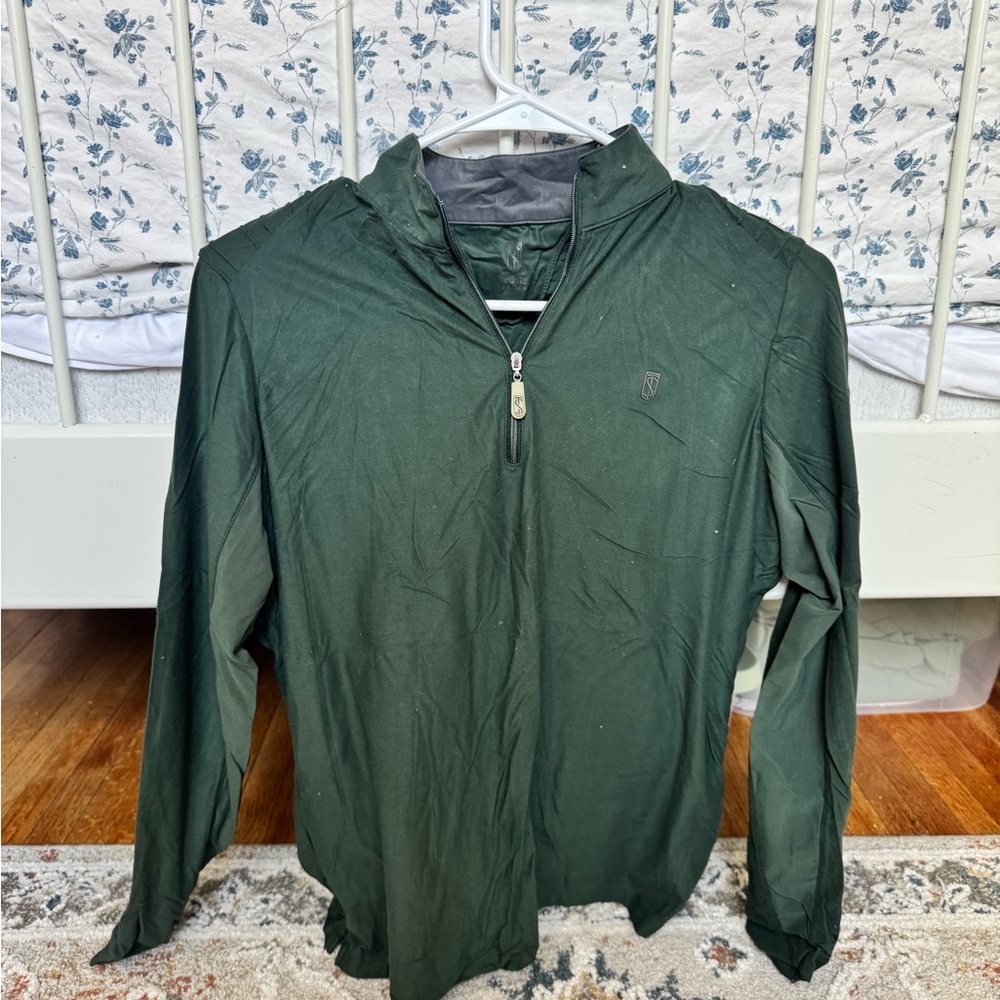 Dark Green Equestrian Long Sleeve Ice Fill Top